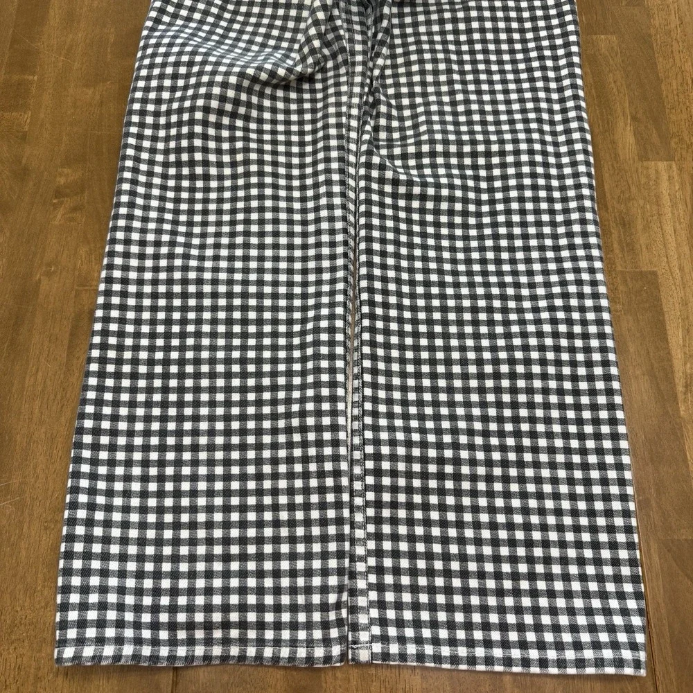 Reformation Fawcett jean women's 26 gingham check plaid preppy boho festival - Picture 4 of 15